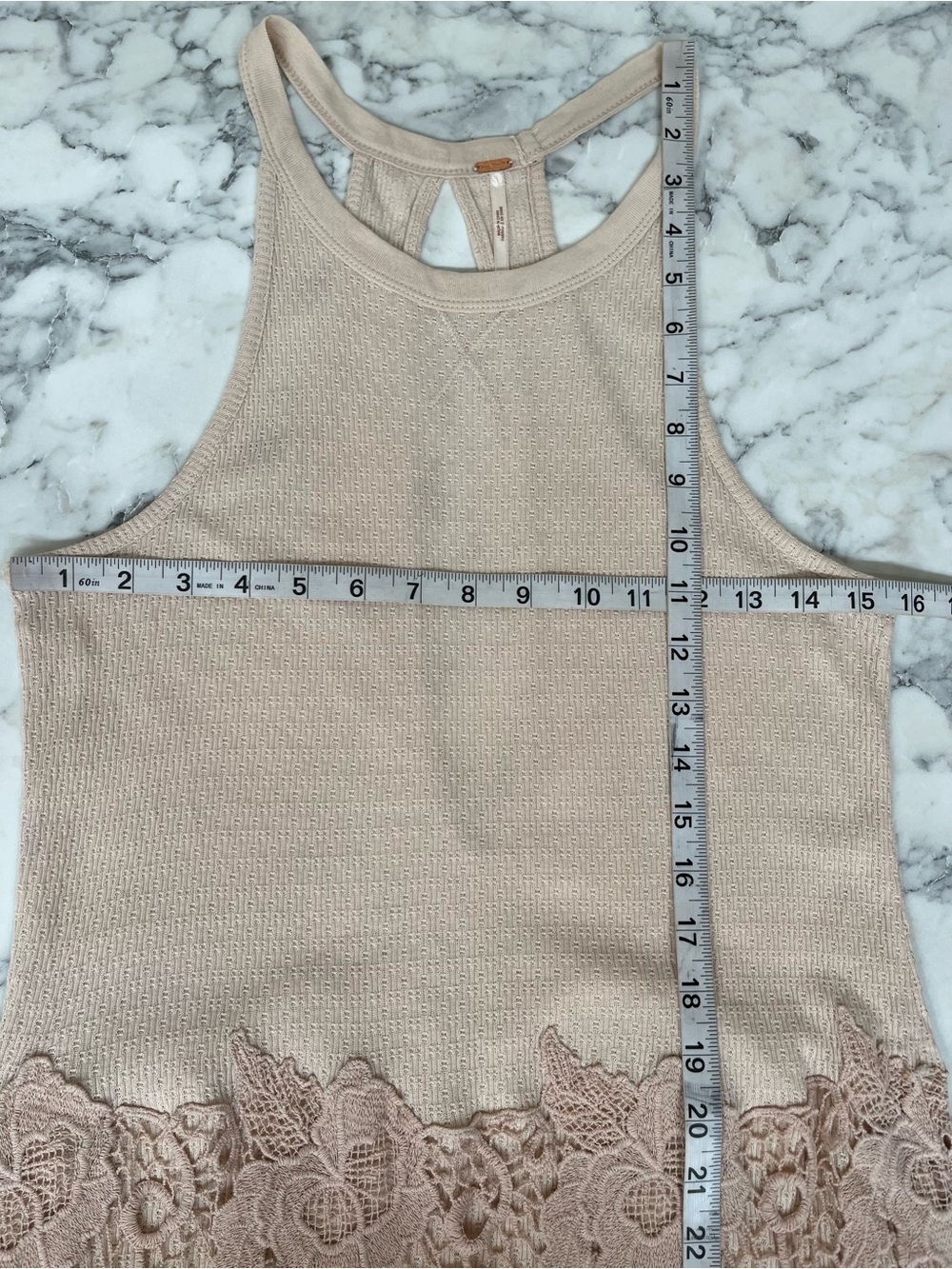 Free People Nora Lace Overlay Midi Dress Cream Tank Boho Festival Size Large - Picture 8 of 15
